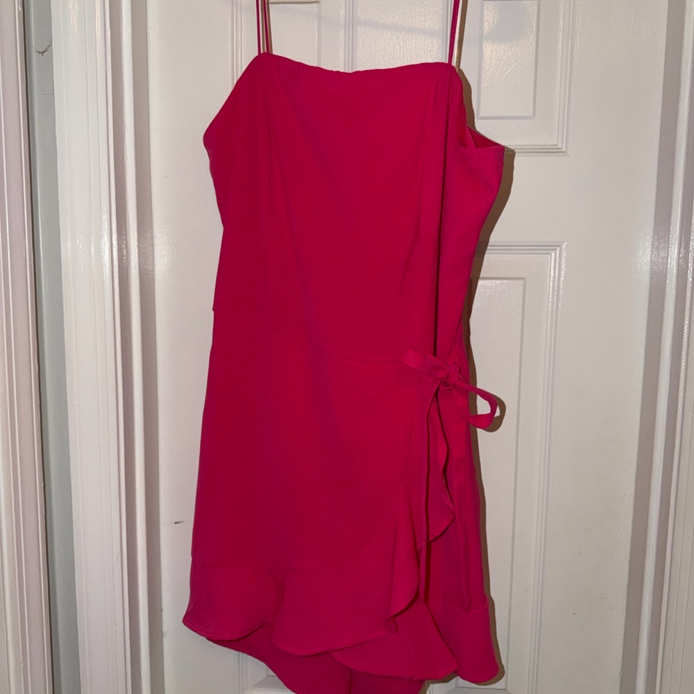She + Sky Vibrant Pink Mini Romper